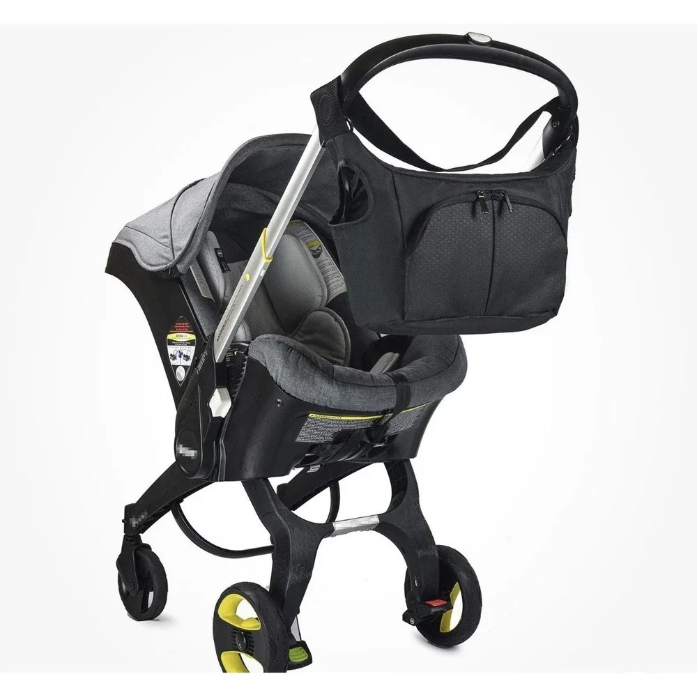 Upperkids Essentials Bag for Doona Car Seat Stroller Organizer Storage Black
